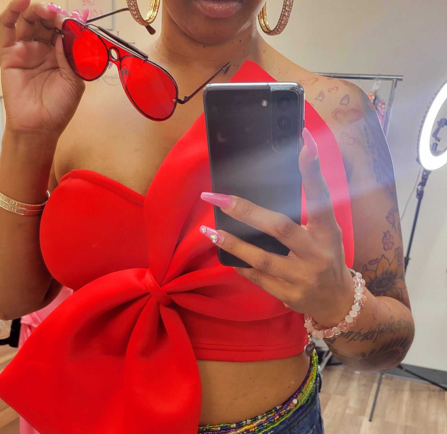 "Red Bow" Top